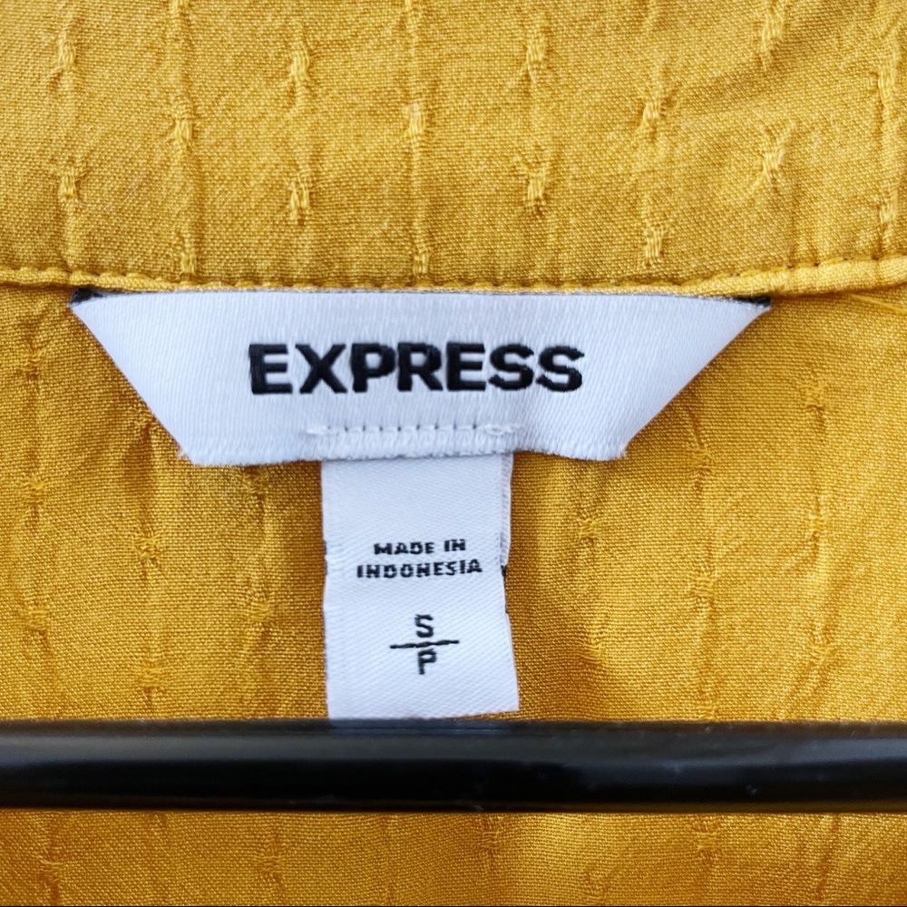 Express Button Down Peasant Style Blouse - image 6